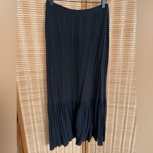 Wilfred Black Maxi Skirt flowy high waist tiered feminine